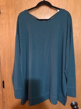 NWT Relaxed Crewneck Sweater in Deep Teal Green